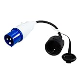 CEE Adapter 230 V/16 A Stromadapter CEE Stecker auf Schuko Steckdose IP44