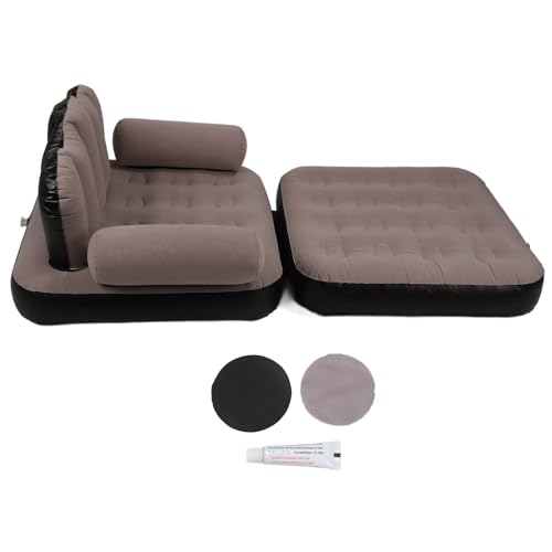 Sunicon Aufblasbarer Sofa-Stuhl, multifunktionales klappbares aufblasbares Schlafsofa, aufblasbarer Stuhl, Luftmatratze,...