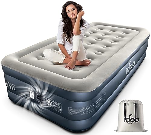 iDOO Einzel Luftmatratze, luftbett Selbstaufblasend 1 Person mit Integrierter Luftpumpe, Gästebett Schnelles Selbstaufblasbare und...