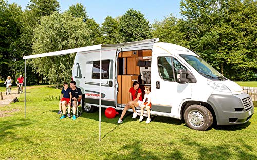 Fiamma Dachmarkise F80S weiß 400cm blau Markise Camping Sonnenschutz Wohnmobil Sonnendach Reisemobil