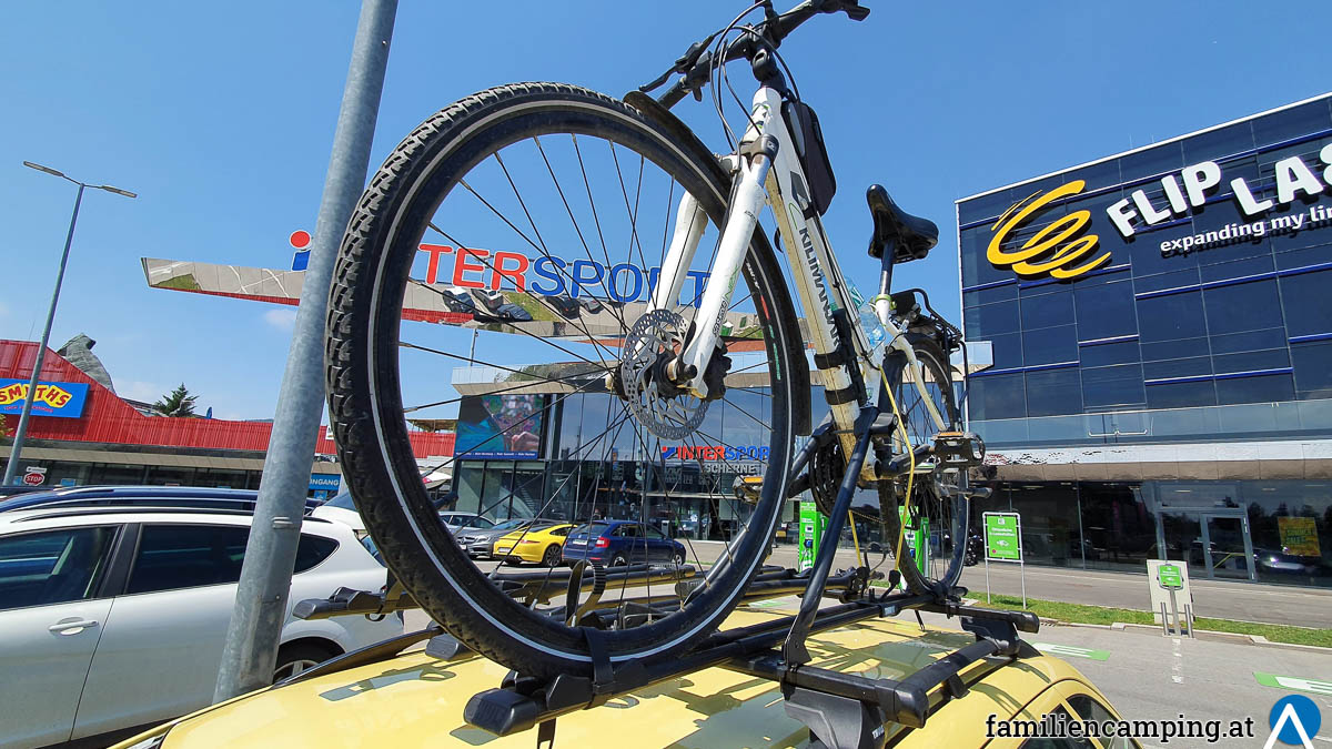 Fahrrad am Autodach transportieren